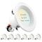 Luxrite 4" LED Recessed Can Lights 5 CCT Selectable 2700K-5000K 14W (75W Equivalent) 950LM Dimmable 6-Pack LR23793-6PK - alternate 1